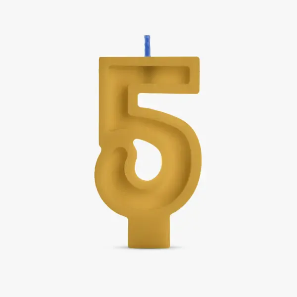 Свещ за торта 5 пчелен - 1